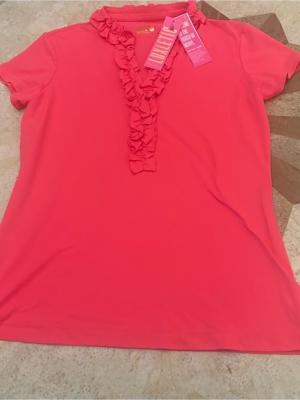 Lilly Pulitzer Luxletic Frida Ruffle Polo